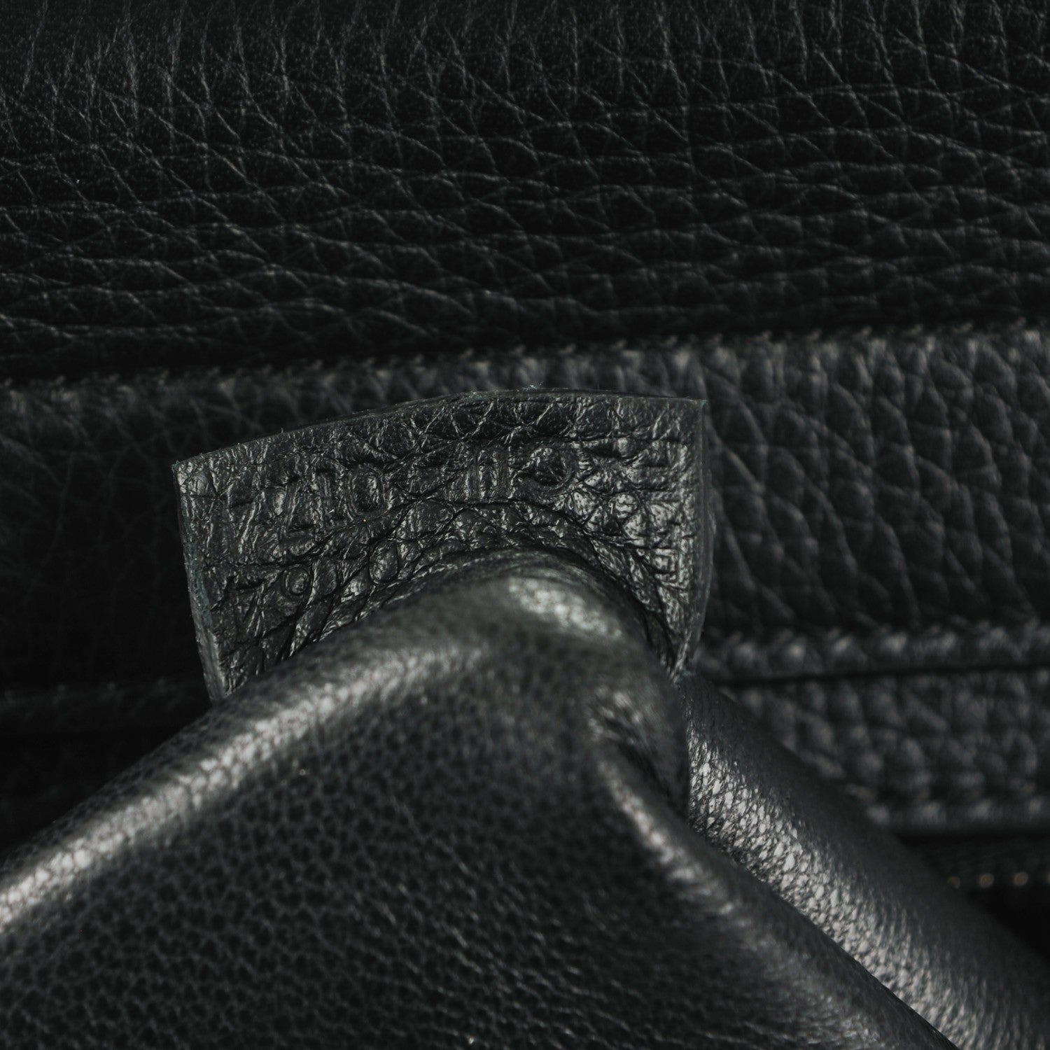Celine Drummed Calfskin Suede Small Trapeze Black 7 of 8