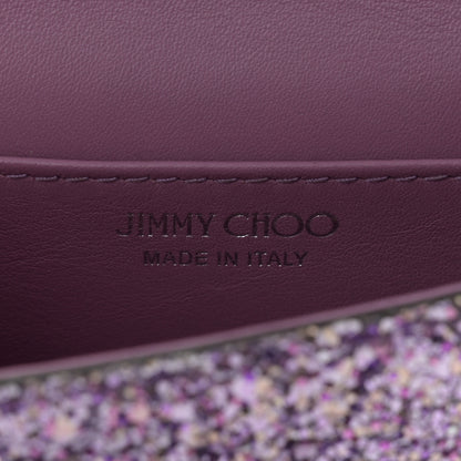 Jimmy Choo Coarse Glitter Mini Paris Crossbody Pink Violet 5 of 9