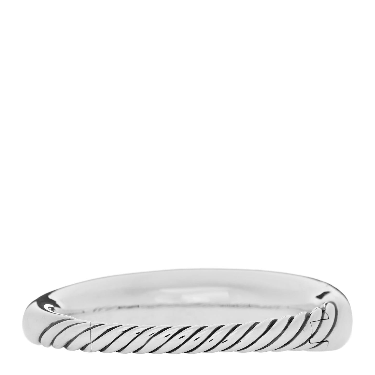 Sterling Silver Diamond 17mm Pure Form Smooth Bangle Bracelet