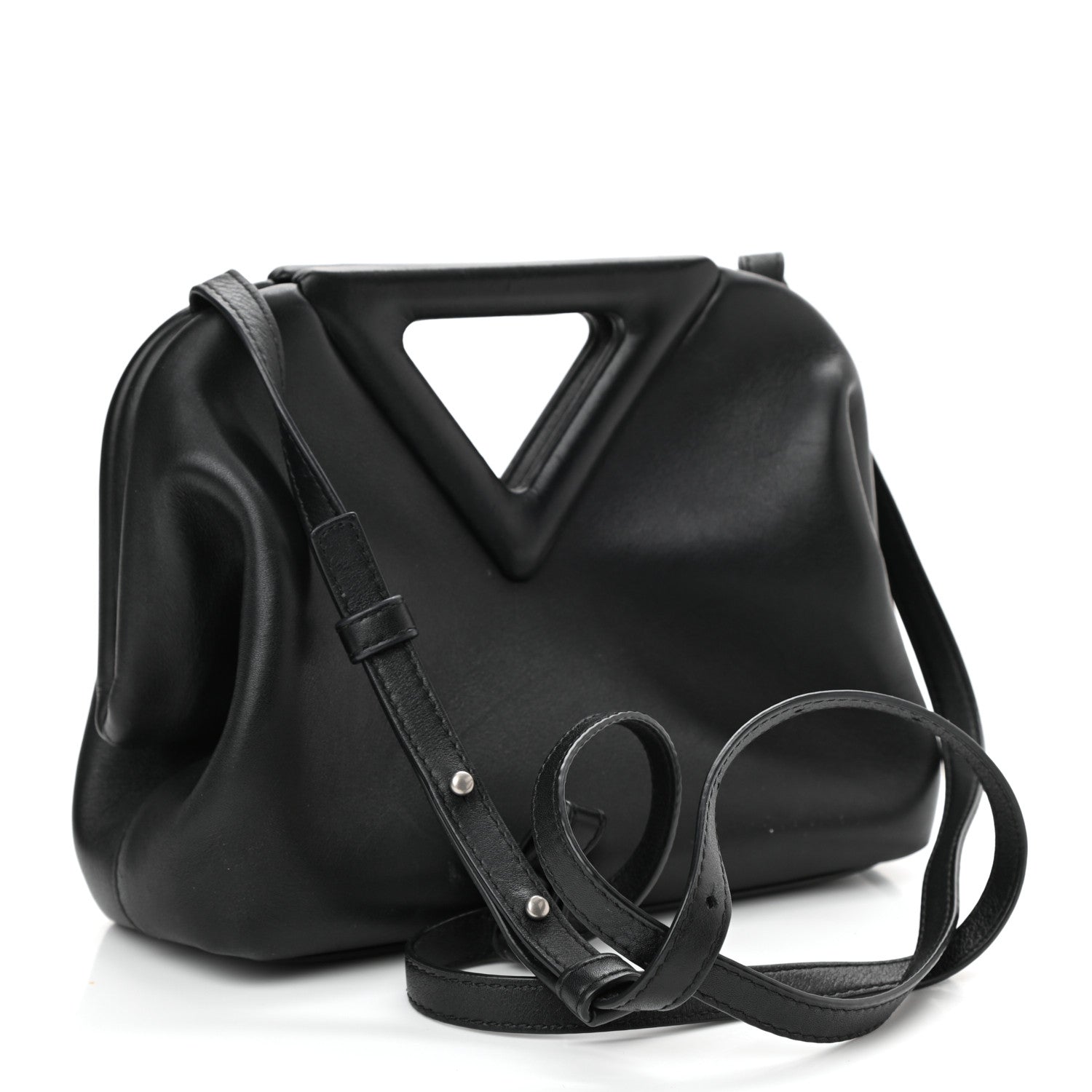 Bottega Veneta Calfskin Small The Point Triangle Bag Black 3 of 7