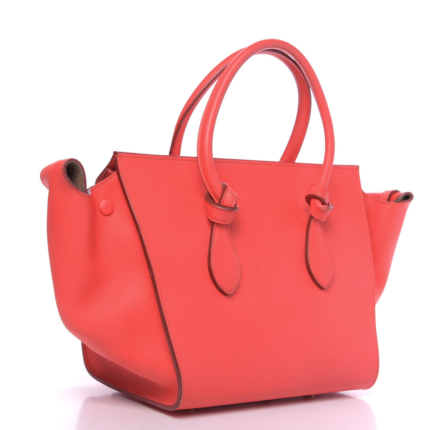 Smooth Calfskin Mini Tie Knot Tote Alizarin