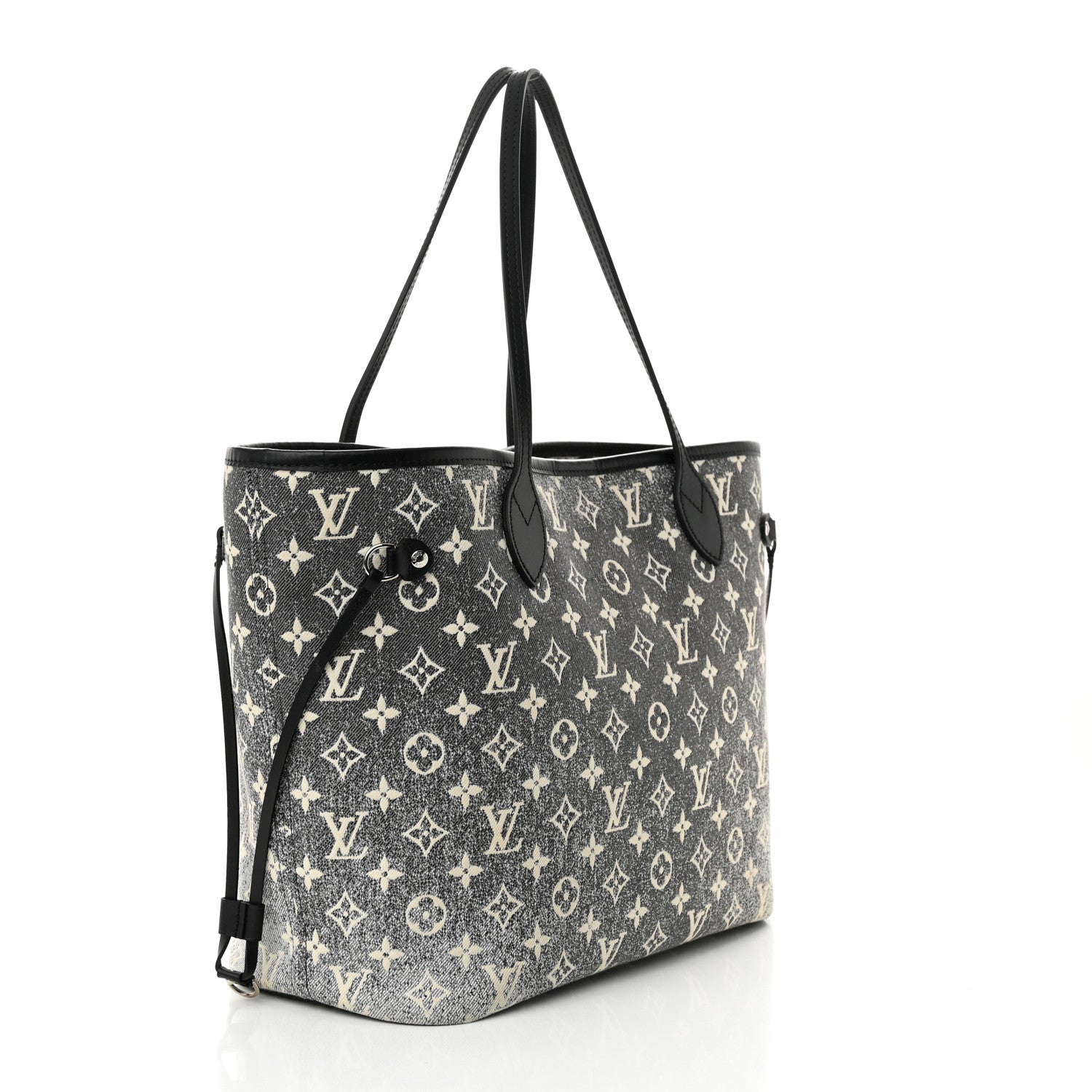 Louis Vuitton Denim Monogram Jacquard Neverfull MM Grey 4 of 10