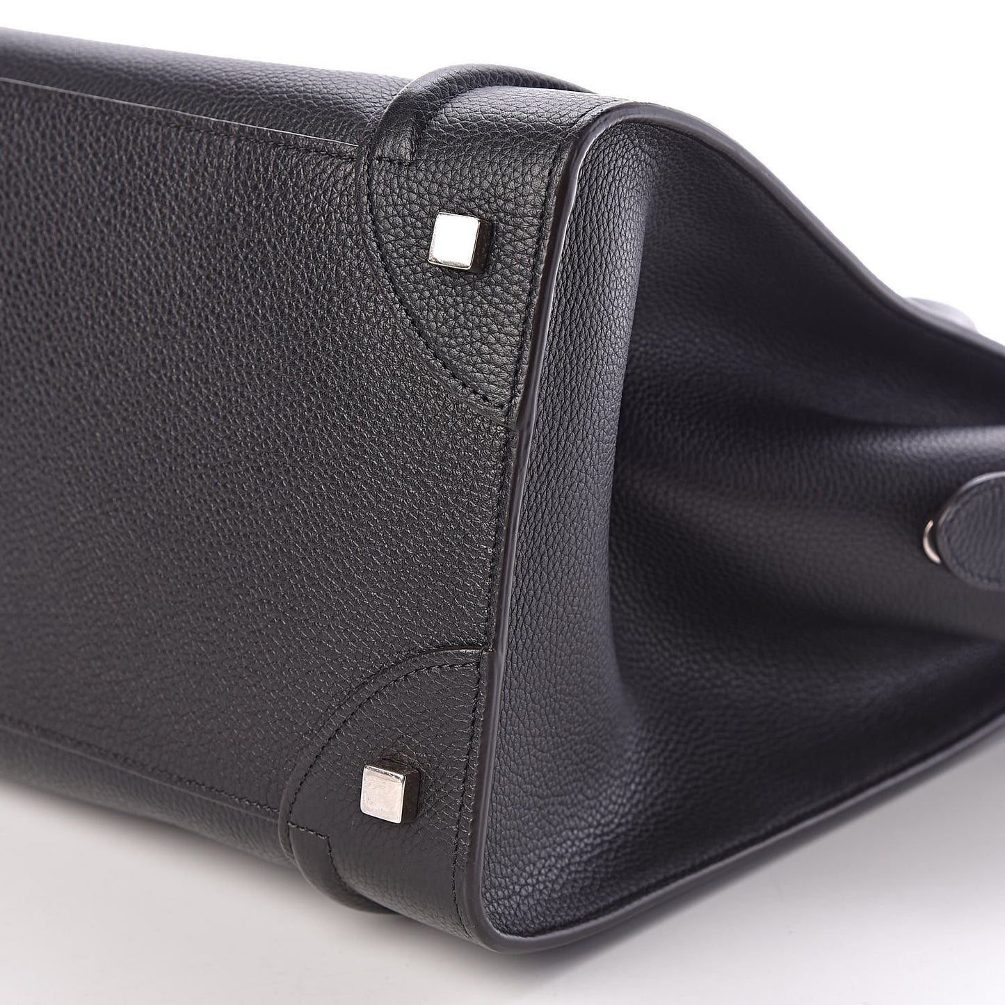 Drummed Calfskin Mini Luggage Black