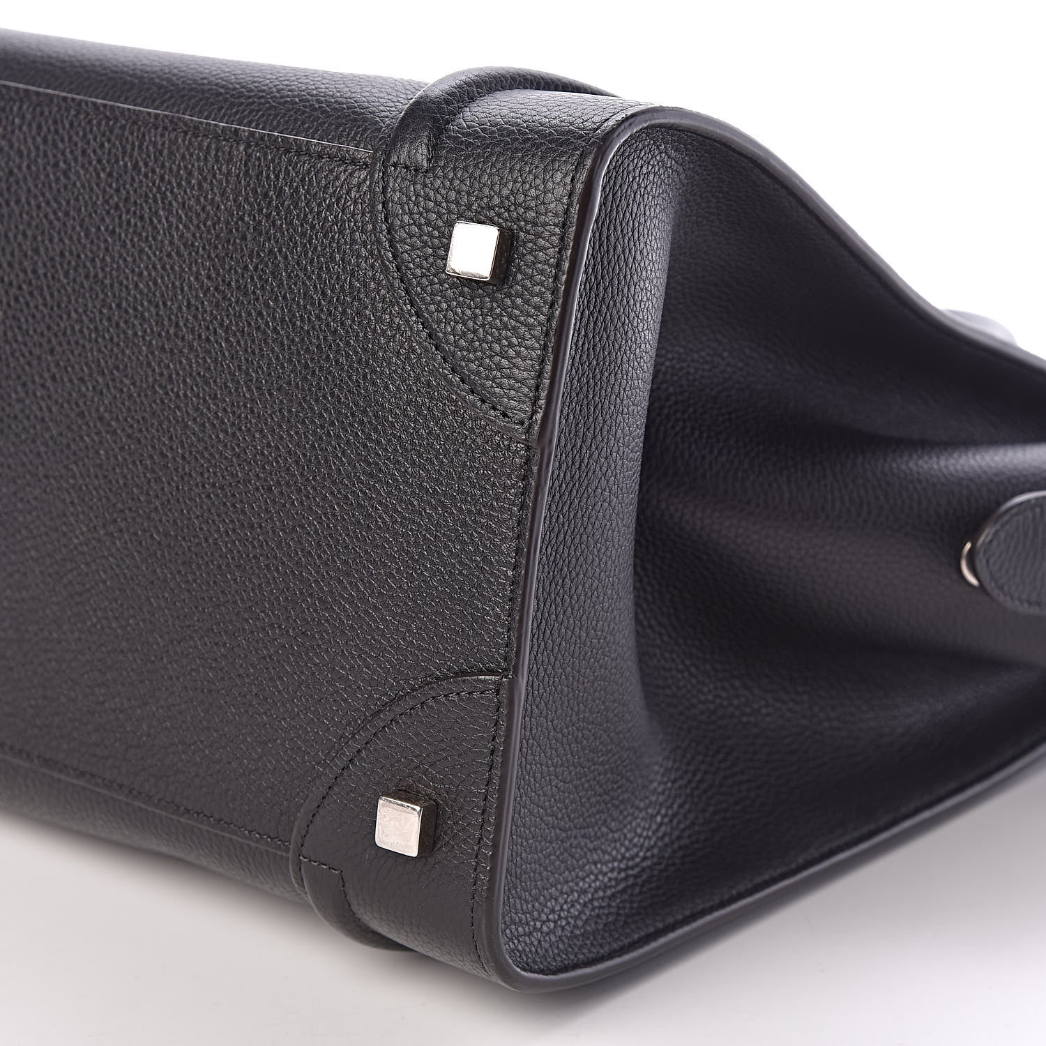 Celine Drummed Calfskin Mini Luggage Black 9 of 11