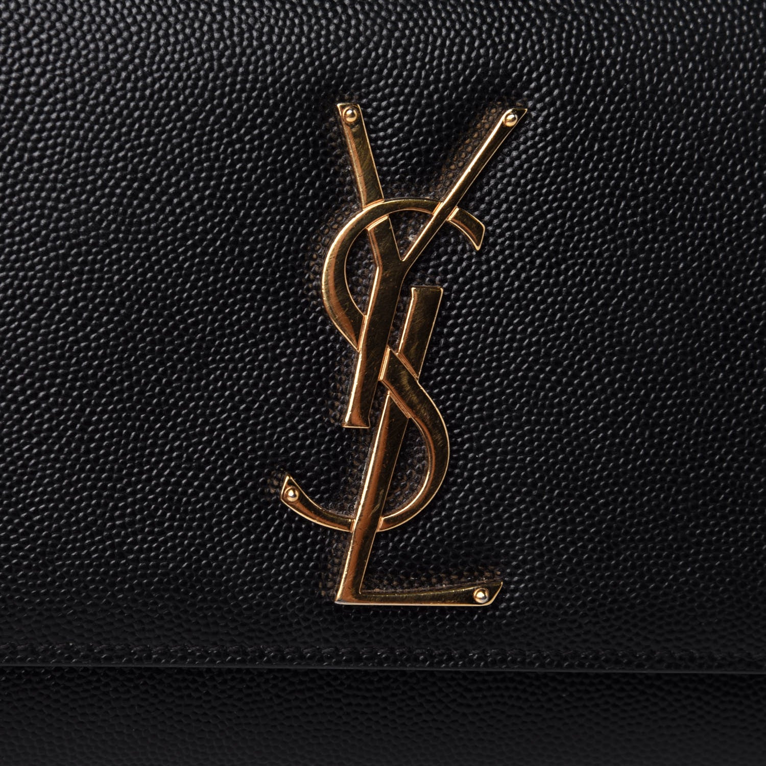 Saint Laurent Grain De Poudre Small Monogram Kate Satchel Black 9 of 10