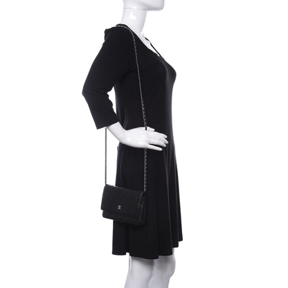 Chanel Caviar Quilted Wallet On Chain WOC Black 2 of 12