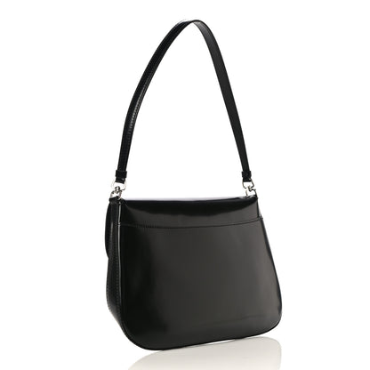 Prada Brushed Calfskin Cleo Flap Shoulder Bag Black 3 of 14