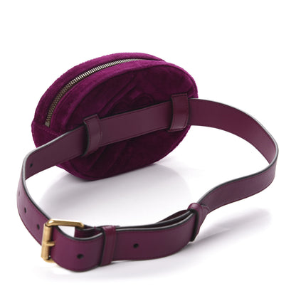 Gucci Velvet Matelasse GG Marmont Belt Bag 75 30 Fuchsia Violet Cyclamen 3 of 11