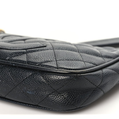 Chanel Caviar Quilted CC Shoulder Bag Black 10 of 11