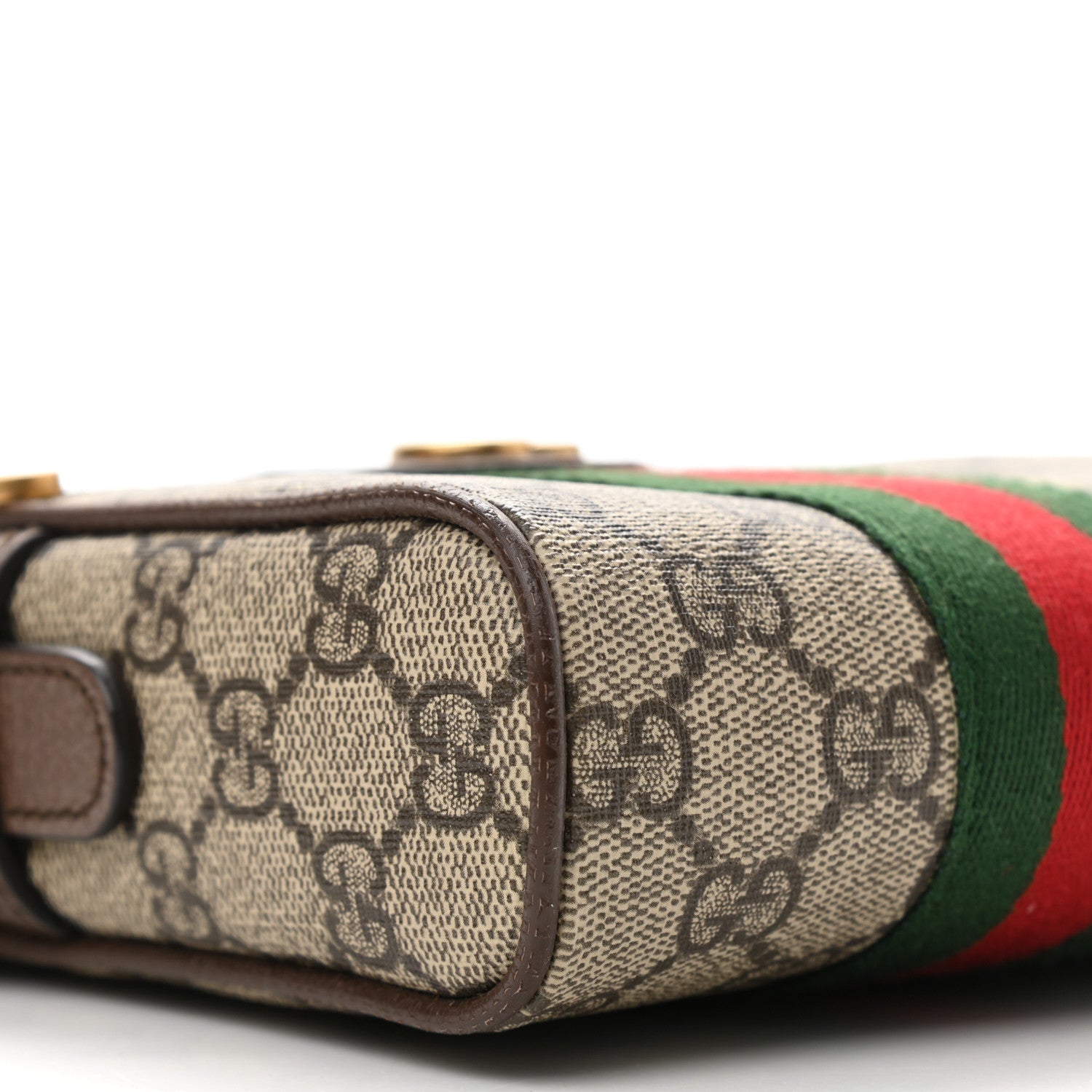 Gucci GG Supreme Monogram Web Mini Ophidia Messenger Brown 10 of 11