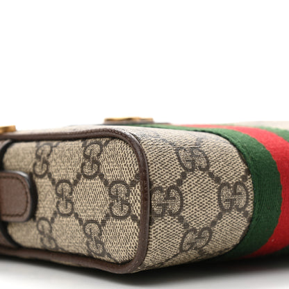 Gucci GG Supreme Monogram Web Mini Ophidia Messenger Brown 10 of 11