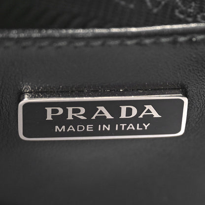 Prada Spazzolato Cleo Shoulder Bag Black 6 of 10
