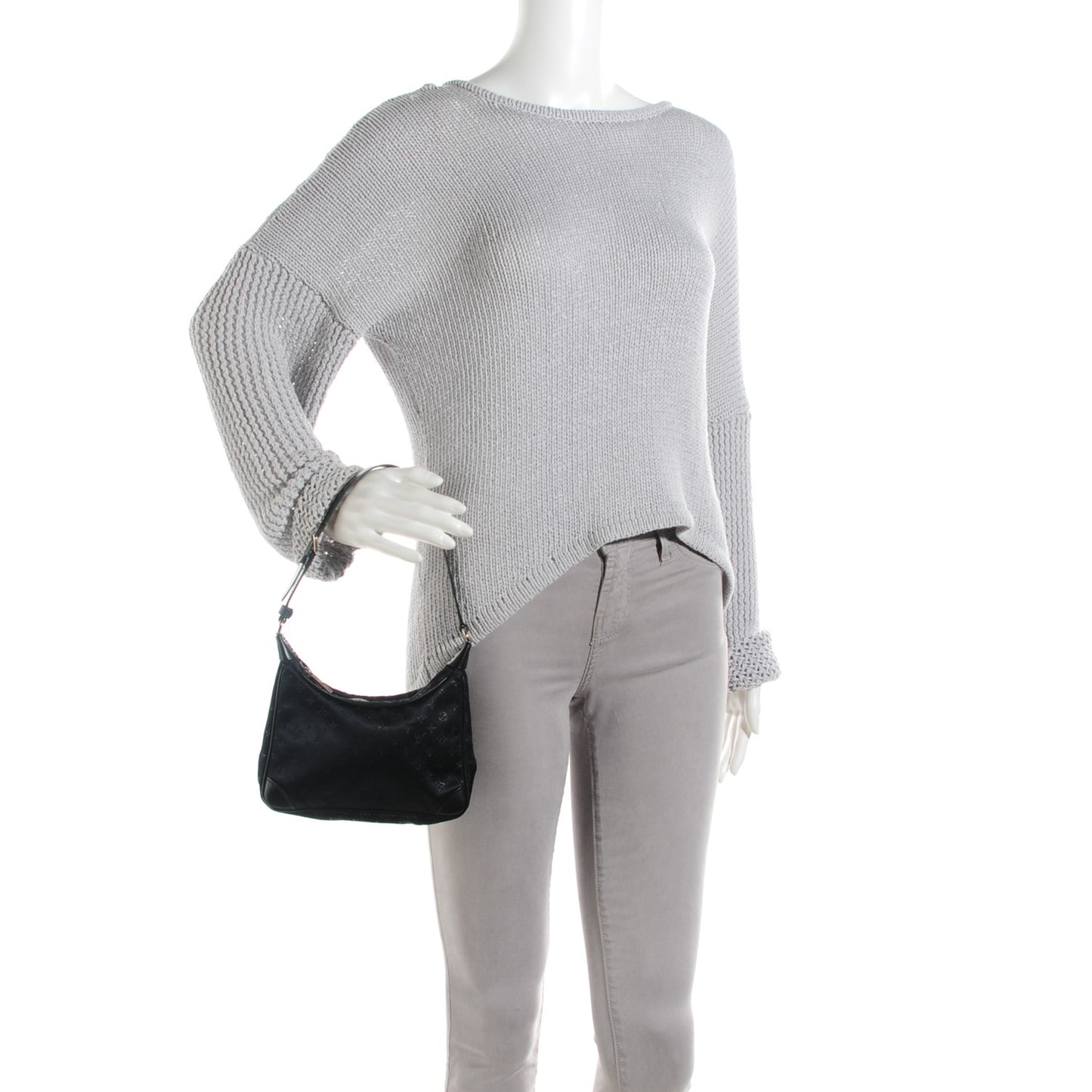 Satin Monogram Little Boulogne Black