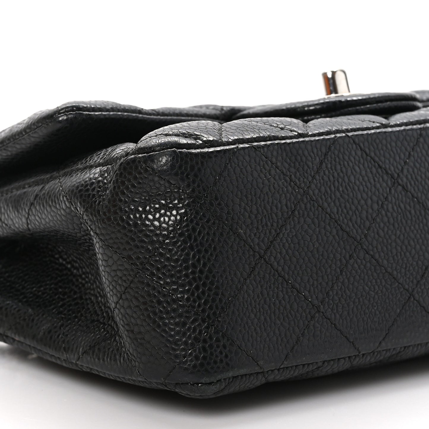 Caviar Quilted Mini Rectangular Flap Black