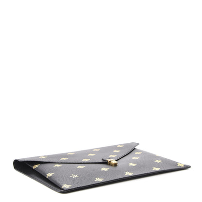 Gucci Grained Calfskin Bee Star Portfolio Black 4 of 10
