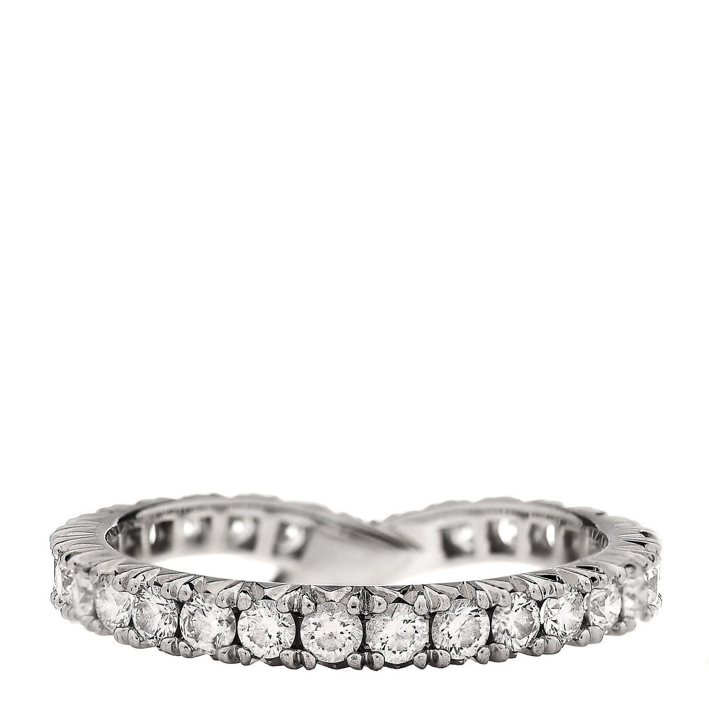 Platinum Diamond Ribbon Wedding Band Ring 49 4.75