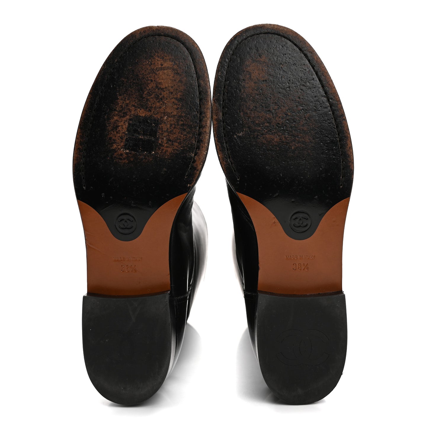 Calfskin Cap Toe CC Riding Boots 38.5 Black