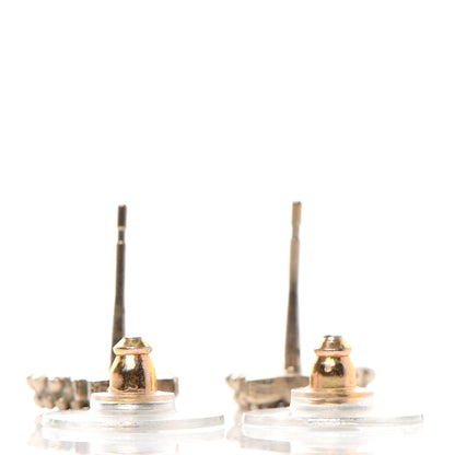 Chanel CC Bow Earrings Black Gold 3 of 4