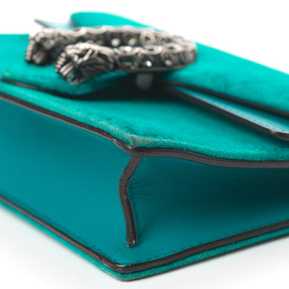 Gucci Velvet Super Mini Dionysus Shoulder Bag Pavone Cyan 10 of 11