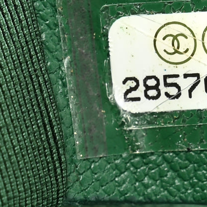 Chanel Lambskin Quilted Chain Infinity Top Handle Flap Green 7 of 13