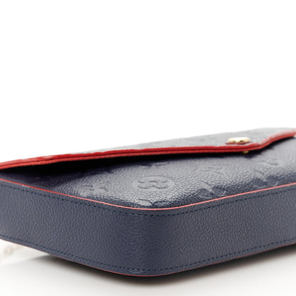 Louis Vuitton Empreinte Pochette Felicie Chain Wallet Marine Rouge 8 of 10