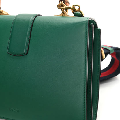 Gucci Moon Calfskin Web Medium Dionysus Bamboo Top Handle Bag Emerald Blue Hibiscus Red 19 of 19