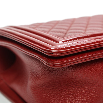 Chanel Patent Goatskin Quilted New Medium Boy Flap Red 10 of 11