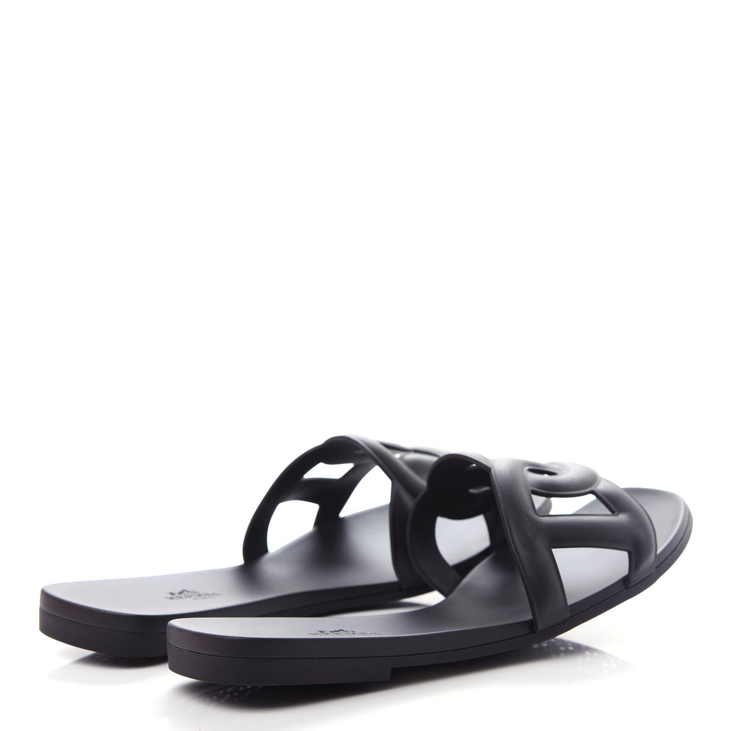 Hermes Rubber Aloha Sandals 40 Black 4 of 10