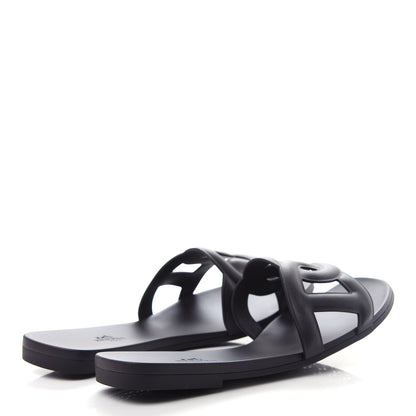 Hermes Rubber Aloha Sandals 40 Black 4 of 10