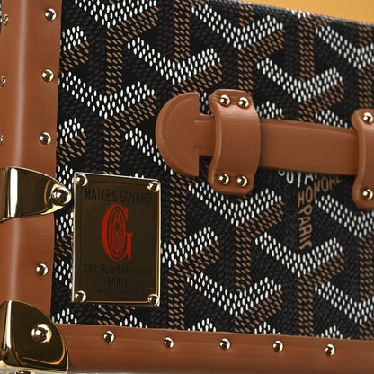 Goyard Goyardine 352 Trunk Black Tan 7 of 12