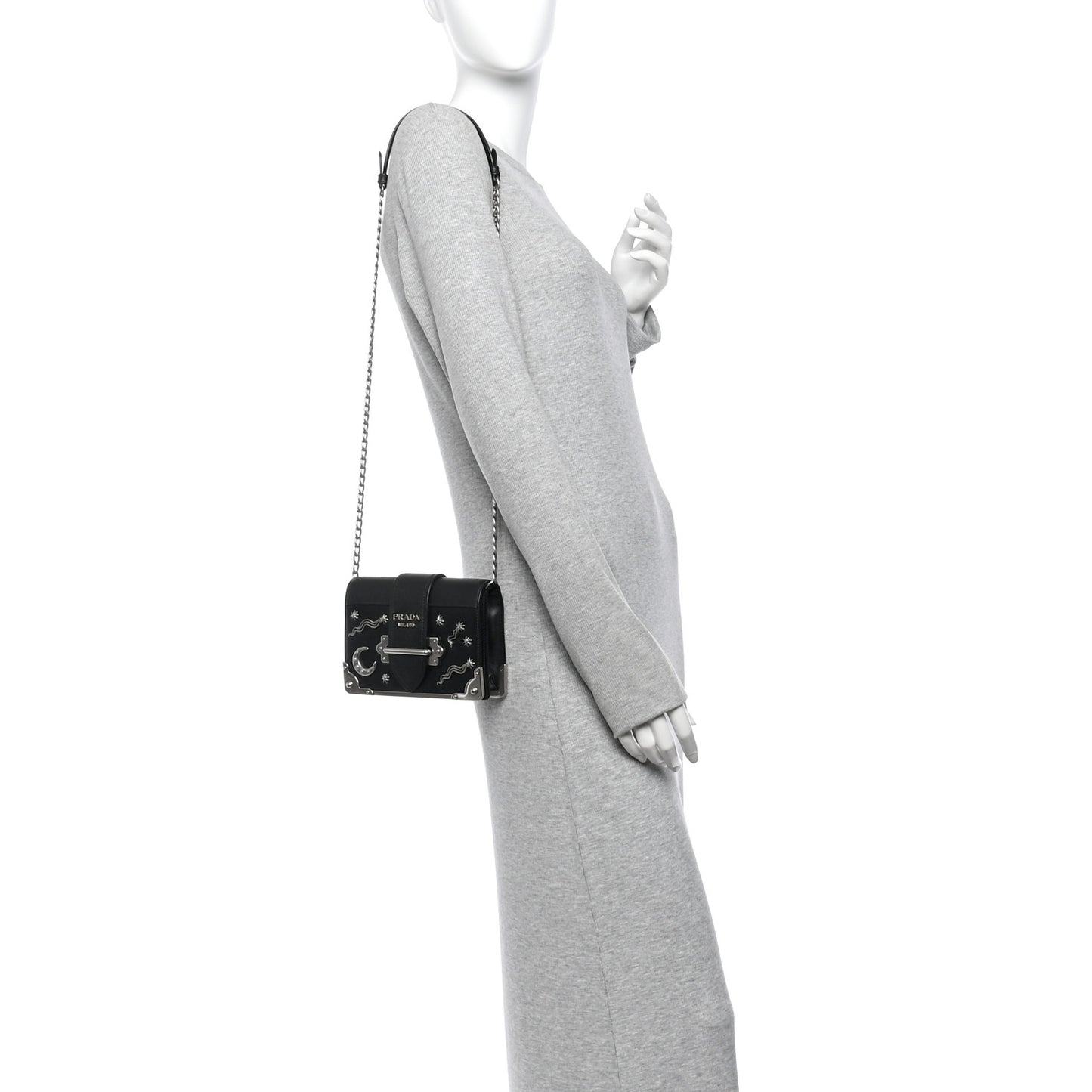 City Calf Saffiano Cahier Astrology Bag Black