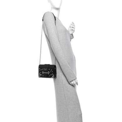 Prada City Calf Saffiano Cahier Astrology Bag Black 2 of 11