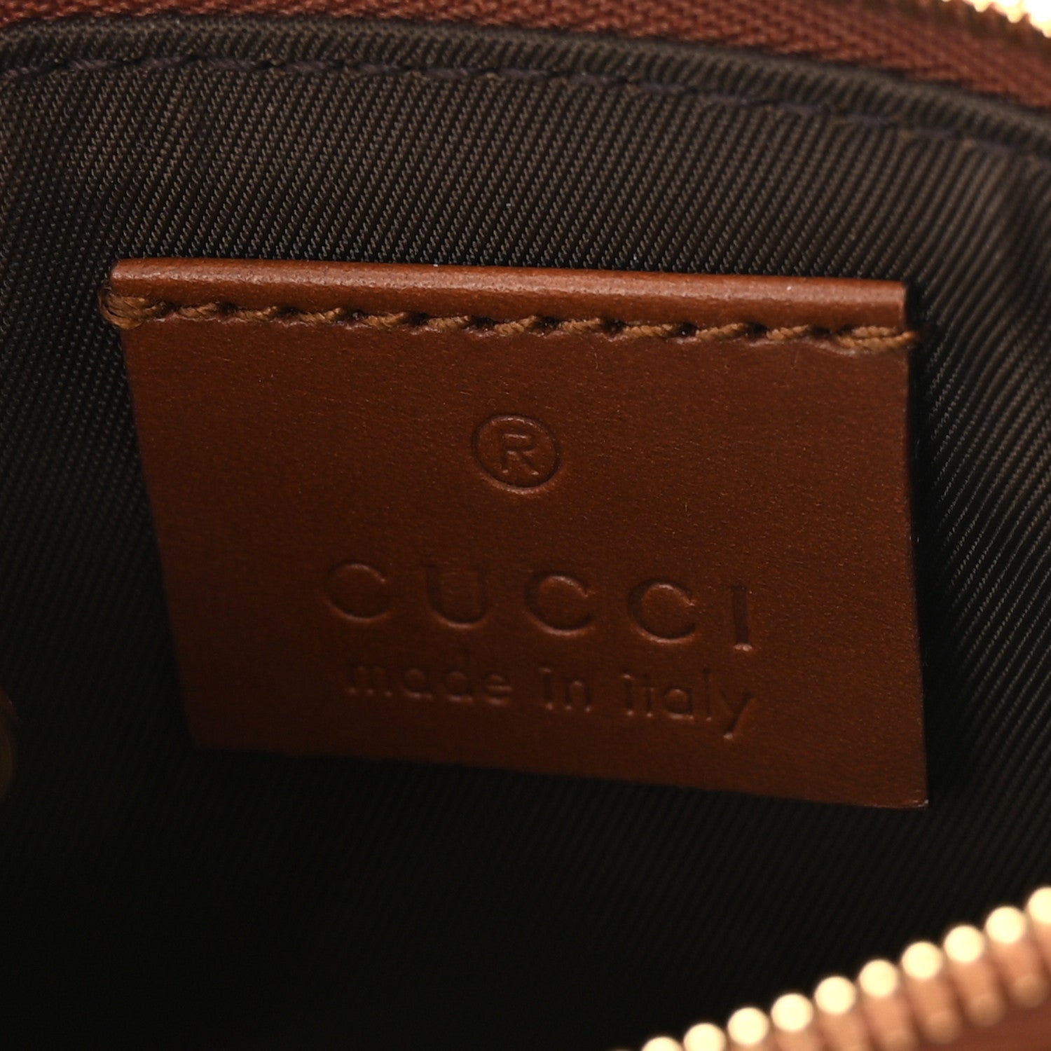 Gucci GG Supreme Monogram Key Case Beige Ebony Cuir 6 of 7