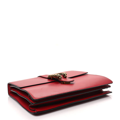 Gucci Moon Calfskin Web Large Dionysus Bamboo Top Handle Bag Hibiscus Red 3 of 9