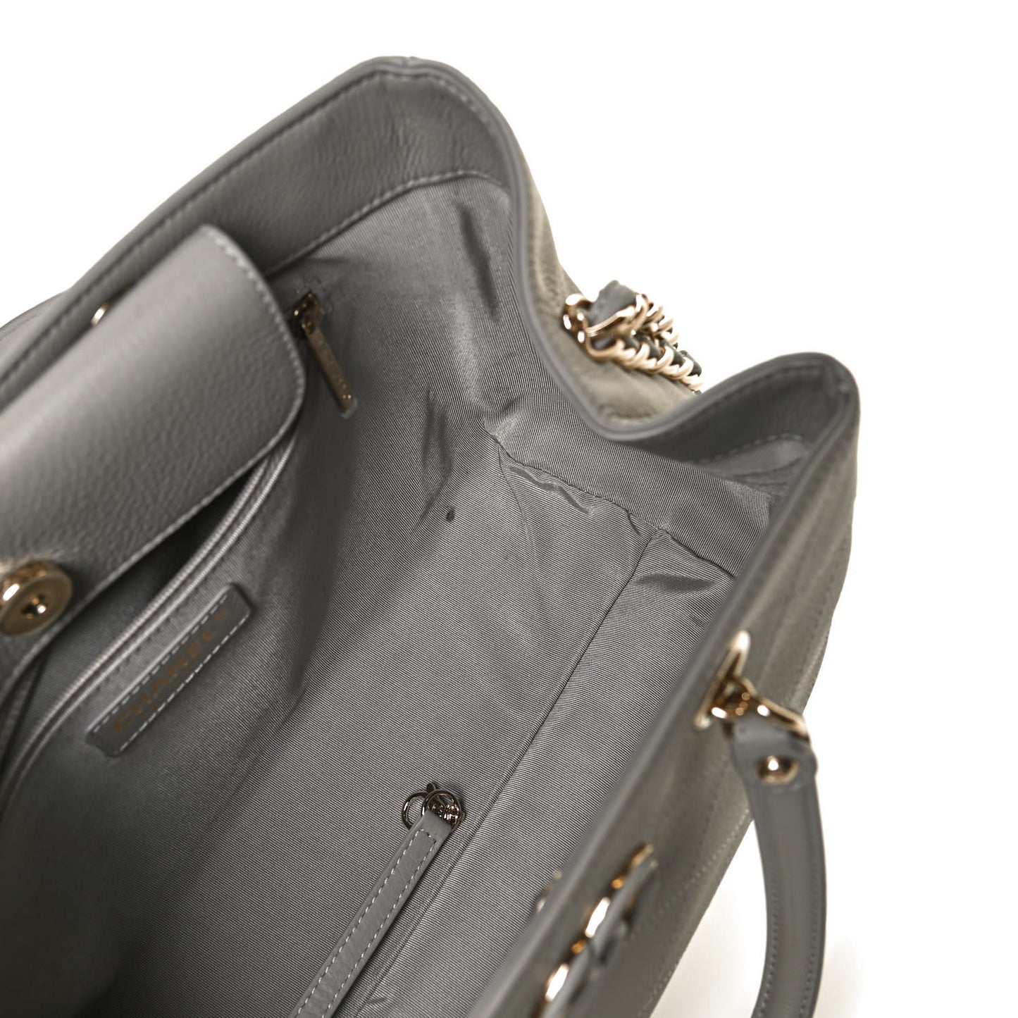Bullskin Stitched Small Shopping Bag Grey