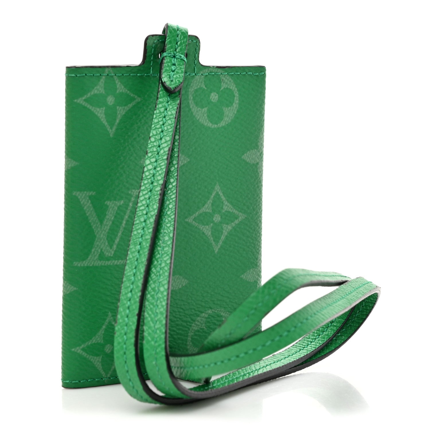 Louis Vuitton Taigarama Card Holder Necklace Cactus Cactus Green