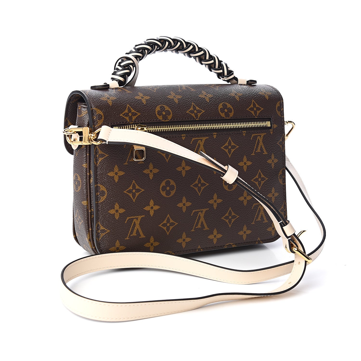 Louis Vuitton Monogram Braided Pochette Metis Creme Beige 2 of 8