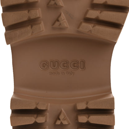 Gucci Rubber GG Monogram Perforated Elea Platform 55mm Lug Sole Sandals 36 Vintage Camel 8 of 13