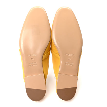Hermes Goatskin Oz Mules 39 Jaune Sable 6 of 8