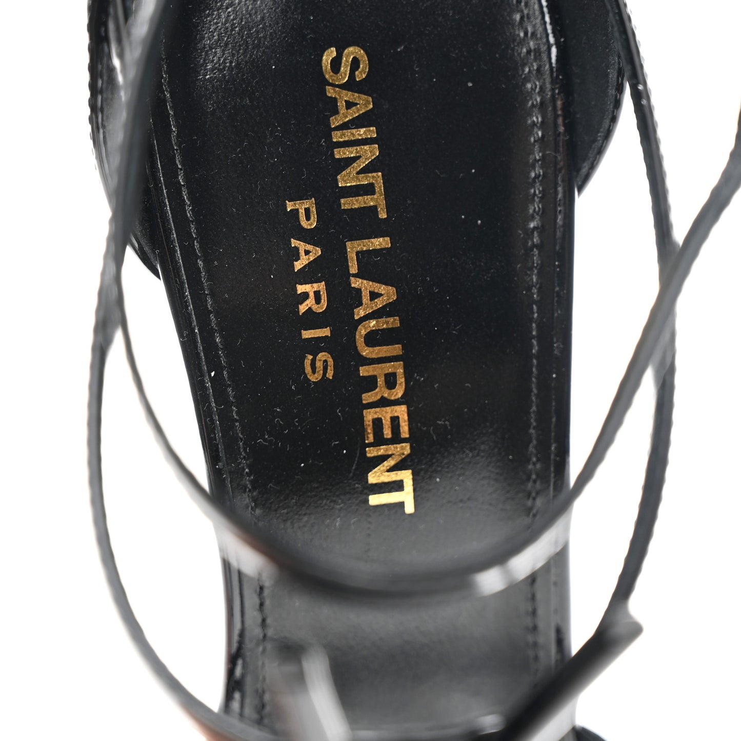 Vernice Chiffon Cassandra 100 Ankle Strap Sandals 37.5 Black