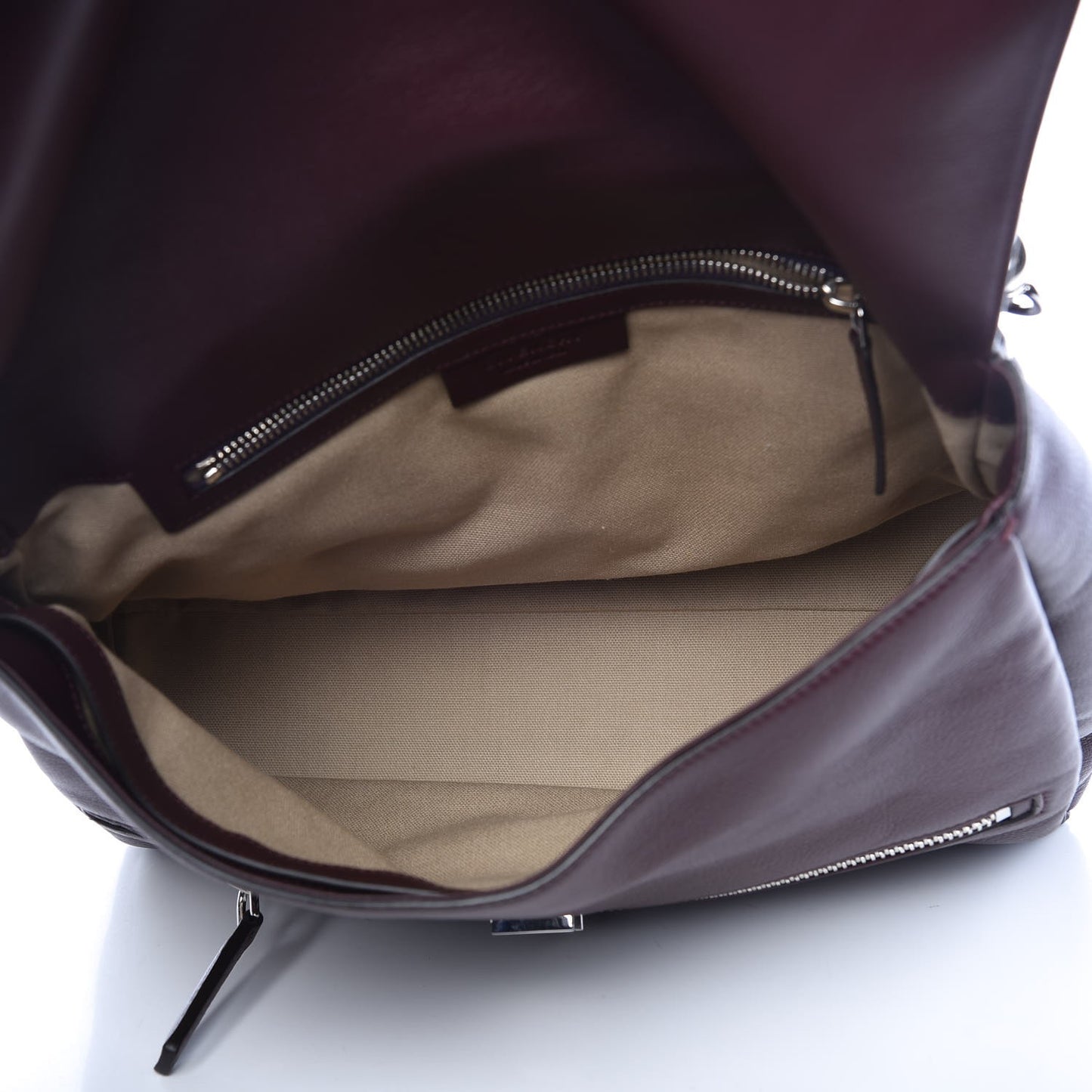 Grained Calfskin Medium Pandora Pure Flap Bag Oxblood