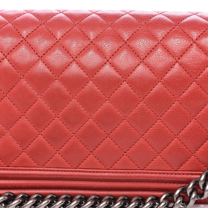 Chanel Calfskin Quilted Medium Boy Flap Red 12 of 15