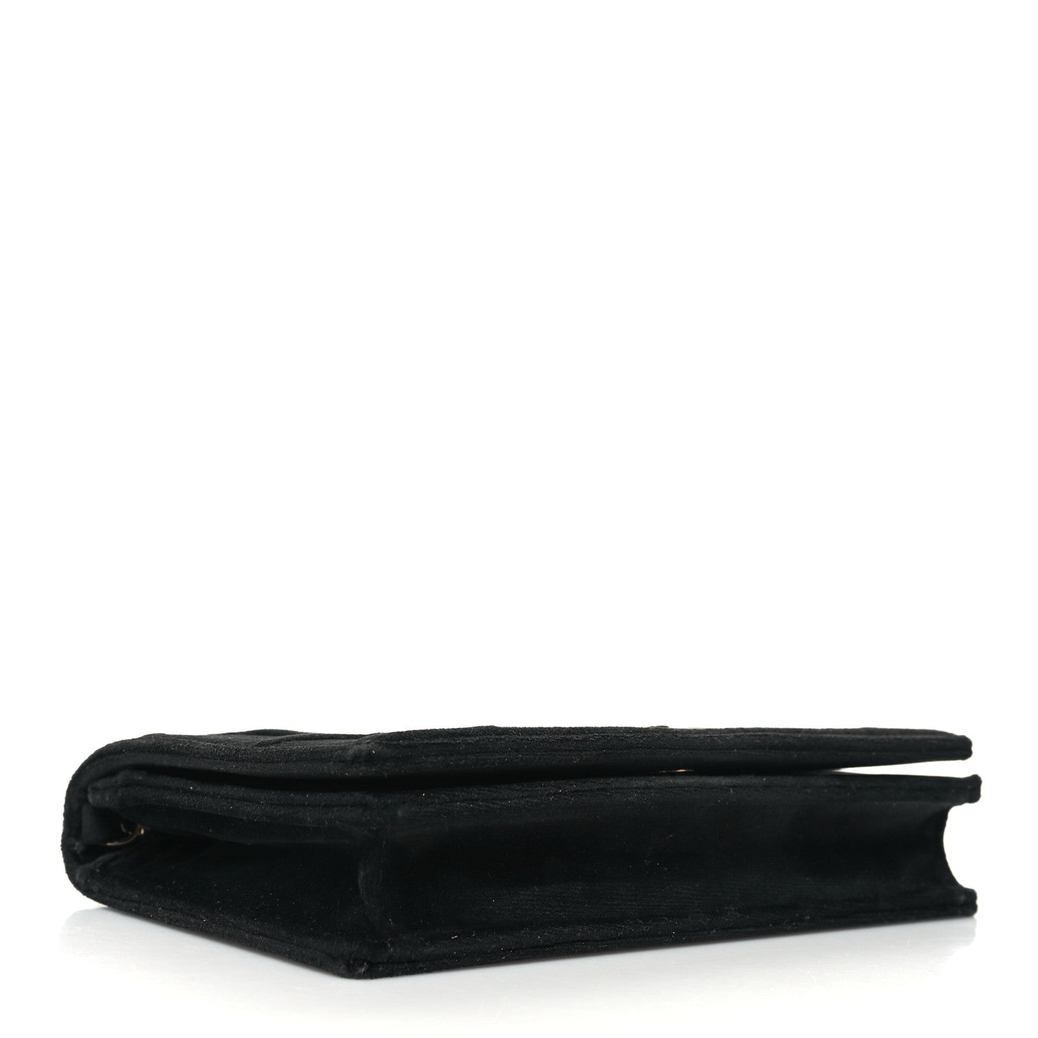 Christian Dior Velvet Diorama Wallet on Chain Pouch Black 4 of 10