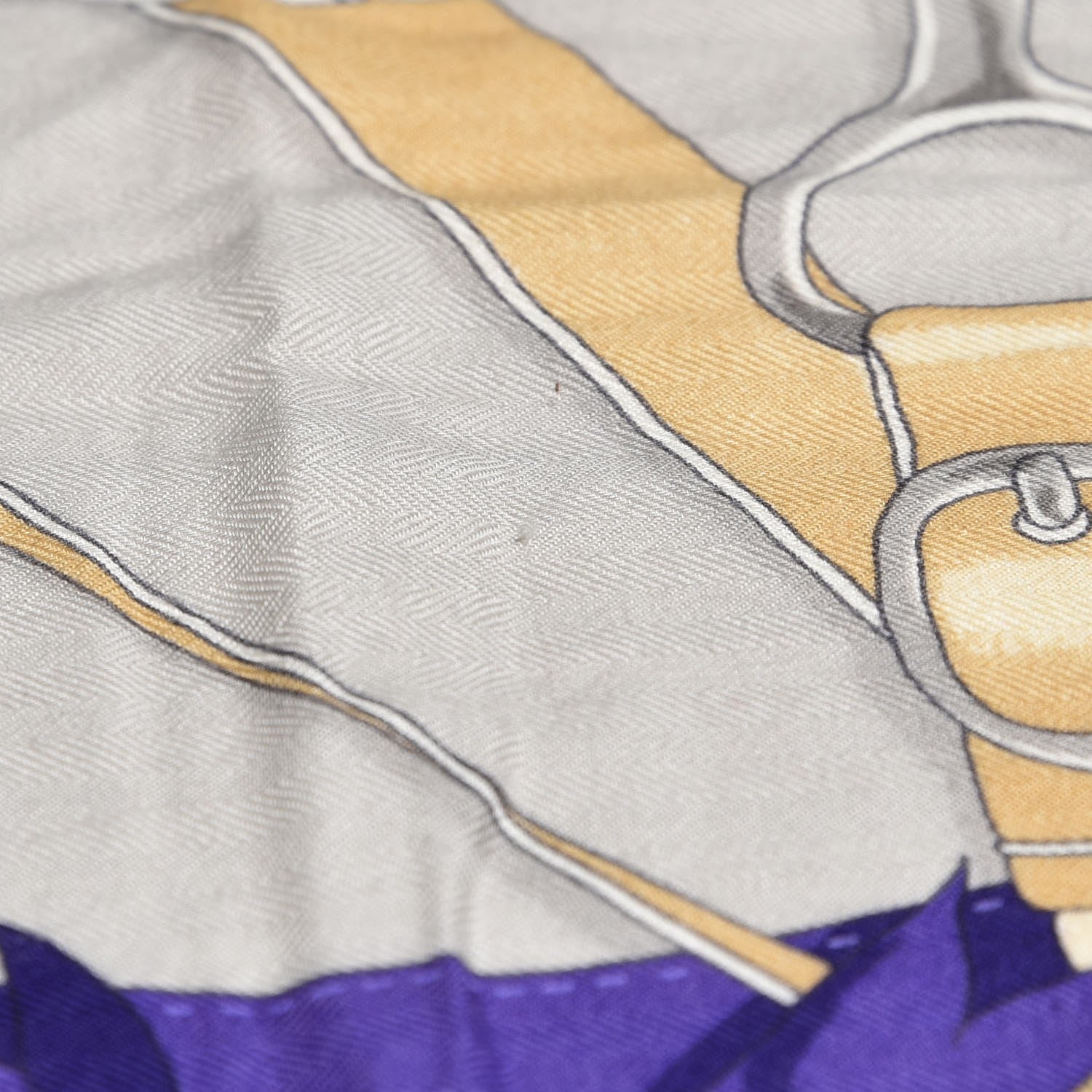Hermes Cashmere Silk La Promenade Du Matin Shawl 140 Lavande Ciel Jaune 3 of 6