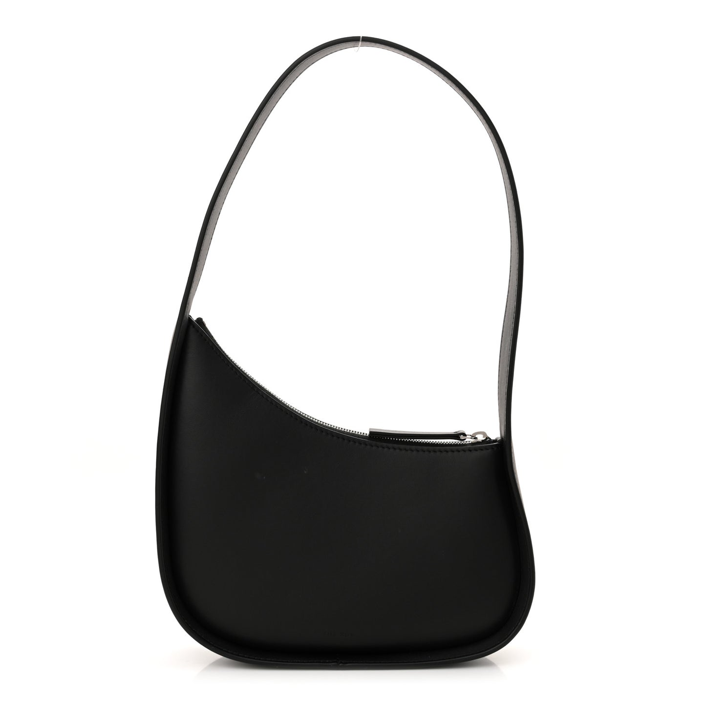 Smooth Calfskin Half Moon Shoulder Bag Black