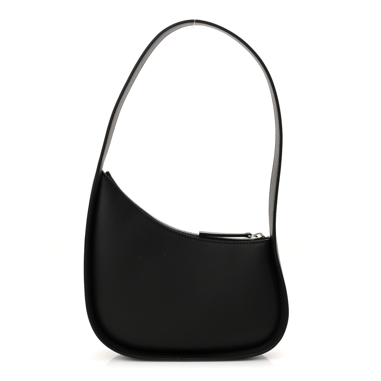 The Row Smooth Calfskin Half Moon Shoulder Bag Black 1 of 10