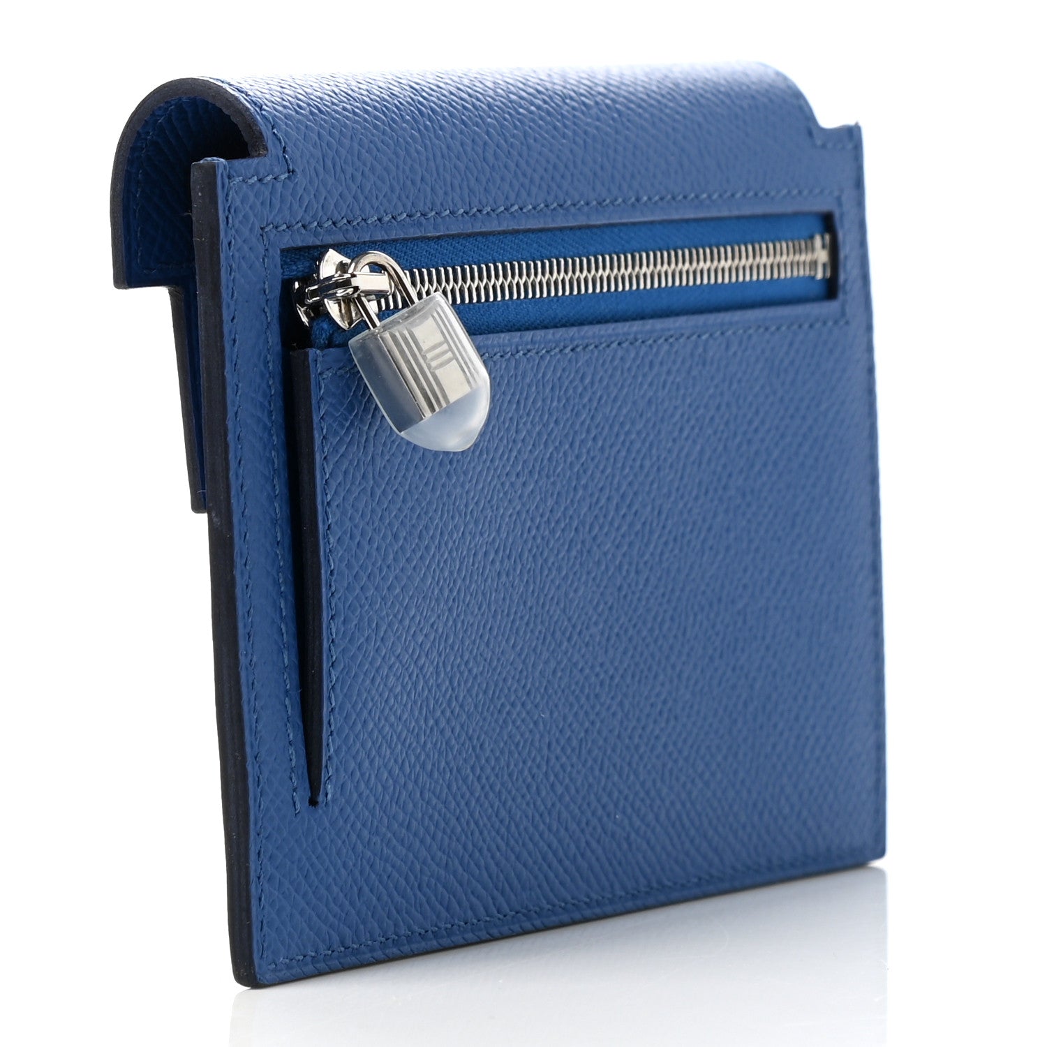 Hermes Epsom Kelly Pocket Compact Wallet Bleu France 3 of 7