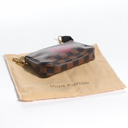 Louis Vuitton Damier Ebene Complice Trunks and Bags Mini Pochette Accessories Red 4 of 7