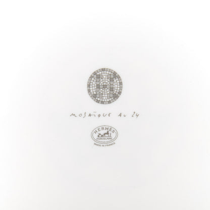 Hermes Porcelain Mosaique Au 24 Sushi Plate Platine 4 of 5