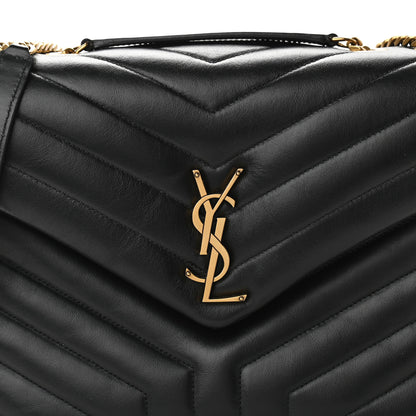 Saint Laurent Calfskin Y Quilted Monogram Medium Loulou Chain Satchel Black 8 of 11